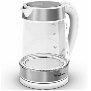 Чайник moulinex BY600130 GLASS kettle RU, белый