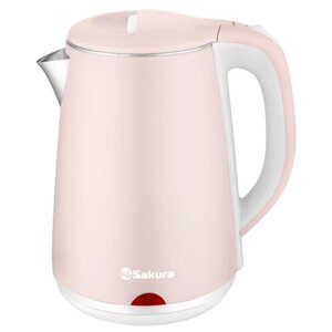 Чайник Sakura SA-2150WP RU, розовый/молочный