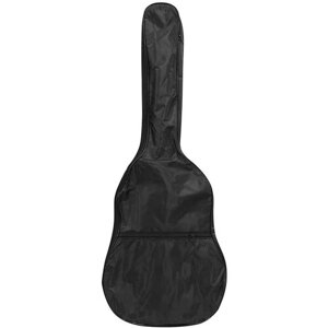 Чехол для акустической гитары тонкий, один карман чёрный