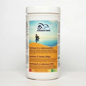 Chemoform Активный кислород для дезинфекции воды в бассейнах Аквабланк О2 в таблетках (200 г) 1 кг