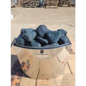 Черный принц камни для бани шлифованные 1 сорт (размер 7-14 см) упаковка 10 кг