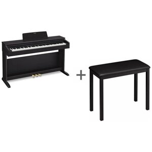 Цифровое фортепиано Casio Celviano AP-270BK + Банкетка фортепианная Casio CB-7BK - коричневая