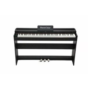 Цифровое пианино Pierre Cesar DP-12-H-BK, черный + 3х-педальный блок на стойке