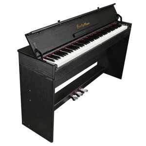 Цифровое пиано EMILY PIANO D-52 BK (Корпусное с крышкой) 88 клавиш, цвет черный, стойкой, крышка и педали в комплекте