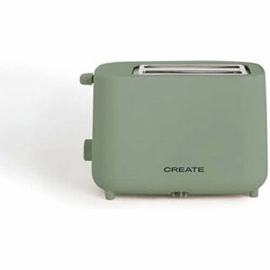 CREATE Тостер / Тостер / Шалфейный зеленый / 6 уровней мощности, поддон для крошек, термостат, разморозка, разогрев, система безопасности, 750 Вт