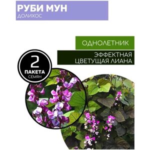 Цветы Долихос Руби мун 2 пакета по 5 шт семян