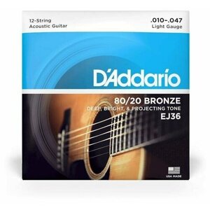 D'Addario EJ36 Струны для 12-ти струнной гитары