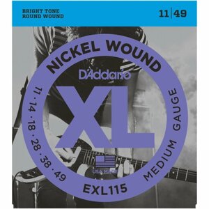 D addario EXL115 BT струны для электрогитары