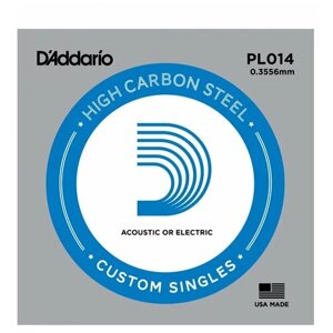 D"ADDARIO PL014 Single Plain Steel 014 одиночная струна