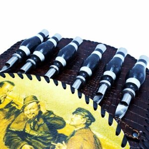 Дагестан Набор из шести шампуров "Охотники" с черной ручкой