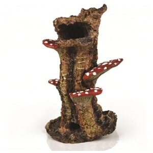 Декоративная фигура "Пень с грибами", Mushroom trunk ornament