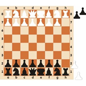 Демонстрационные магнитные настенные шахматы 70х70см с клеткой 8х8см с комплектом шахматных фигур