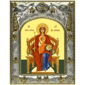 Державная икона Божией Матери, 14х18 см, в окладе