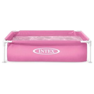 Детский каркасный бассейн Intex 57172NP (122х122х30см) 2+розовый