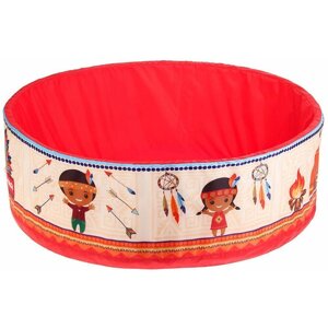 Детский мягкий сухой бассейн "Индейцы" круглый, для дома и дачи, 100х100х33 см