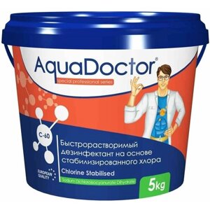 Дезинфектант на основе хлора быстрого действия AquaDoctor C-60 5 кг