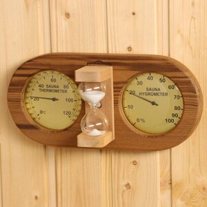 Добропаровъ Песочные часы с термометром-гигрометром 29х14х8,3 см V-T080-2