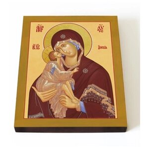 Донская икона Божией Матери, печать на доске 13*16,5 см