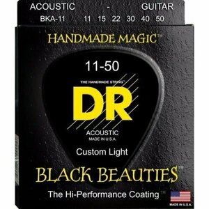 DR BKA-11 BLACK beauties струны для акустической гитары