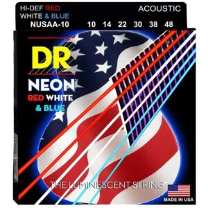 DR NUSAA-10 HI-DEF NEON Струны для акустической гитары