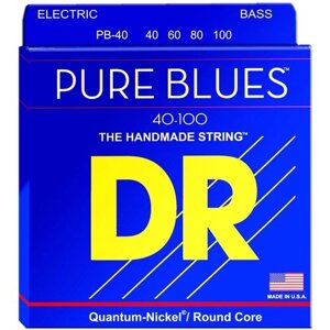 DR PB-40 PURE BLUES струны для бас-гитары