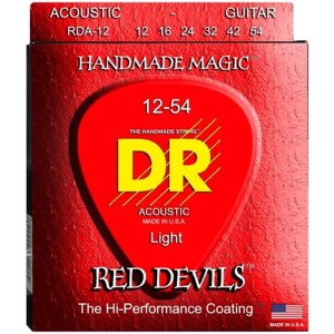 DR RDA-12 RED DEVILS - Струны для акустической гитары, красные 12 - 54