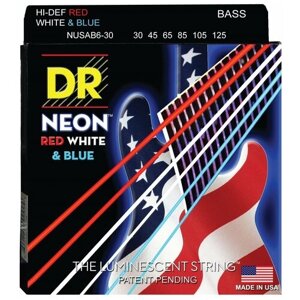 DR Strings NUSAB6-30 HIGH-DEF NEON Струны для 6-струнной бас-гитары