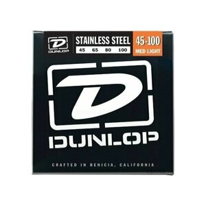 DUNLOP DBS Stainless Steel Bass Med Light 45-100 струны для 4-струнной бас-гитары