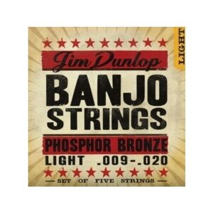 Dunlop Djp Banjo Phosphor Bronze Light - Phosphor Bronze 9-20 струны для банджо, фосфорная бронза