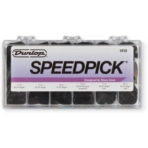 Dunlop Speedpick Display 1010 коробка с медиаторами, H10R, H10J, H10, M10R, M10J, M10 по 36 шт, 144 шт.