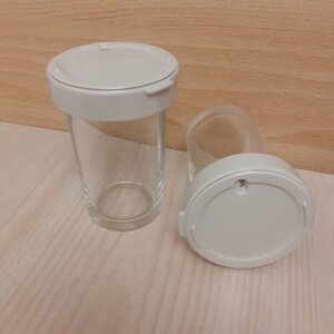 Два стеклянных стаканчика для йогурта с маркером-датером Philips