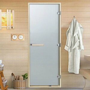 Дверь для бани и сауны "Графит", размер коробки 170х70 см, липа, 8 мм 10070521