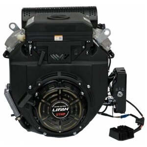 Двигатель бензиновый Lifan LF2V78F-2A PRO (New) (27л. с, 688куб. см, вал 25мм, ручной и электрический старт, катушка 3А)