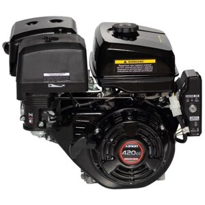 Двигатель бензиновый Loncin G420FD (A type) D25 18A (15л. с, 420куб. см, вал 25мм, ручной и электрический старт, катушка 18А)