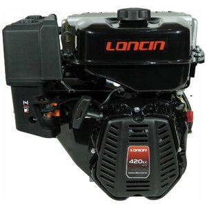Двигатель бензиновый Loncin LC190FA (A type) D25 5А (лодочная серия, 15л. с, 420куб. см, вал 25мм, ручной старт, катушка 5А)