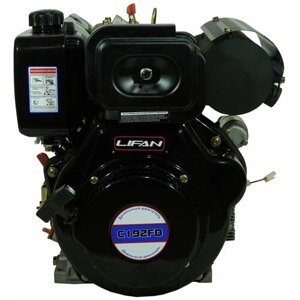 Двигатель дизельный Lifan Diesel 192FD 6A (V for generator) (12.5л. с, 499куб. см, конусный вал, ручной и электрический старт, катушка 6А)