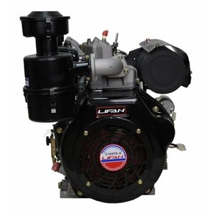 Двигатель дизельный Lifan Diesel C195FD-A D25 6А (15л. с, 532куб. см, вал 25мм, ручной и электрический старт, катушка 6А)