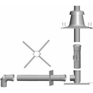 Дымоход Комплект подключения DN110, для подключения к дымоходу в шахте WOLF арт. 2651572