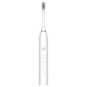 Электрическая зубная щетка Ningbo X-3 c 3 сменными насадками и 6 режимами работы, ультразвуковая для взрослых, белый
