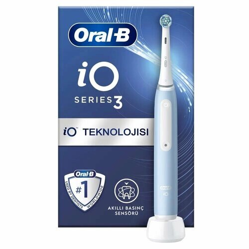 Электрическая зубная щетка Oral-B iO 3, светло-синий