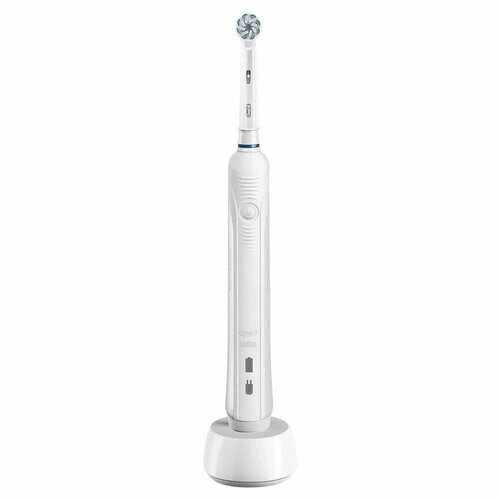 Электрическая зубная щетка Oral-B Pro 500 Sensitive Clean D16.513.1U, 1 режим, датчик нажима на зуб, таймер смены области чистки, Ni-MH, белый