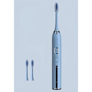 Электрическая зубная щетка/ультразвуковая зубная щетка/щетка с 5 режимами работы/ электрическая зубная щетка с 3 насадками/щетка для взрослых/электрическая щетка в подарок для Xiaomi/голубая зубная щетка