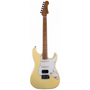 Электрогитара Stratocaster (H-S-S) с машинкой тремоло, Vintage Yellow, JET