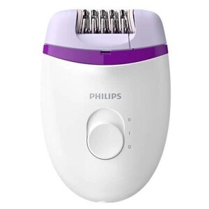 Эпилятор Philips BRE 224/225 Satinelle Essential, белый/фиолетовый