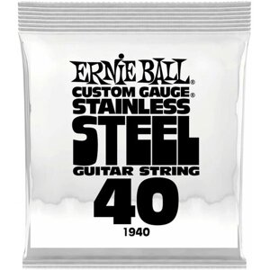 Ernie Ball 1940 струна одиночная для электрогитары Серия Stainless Steel Калибр: 40 Сердцевина: