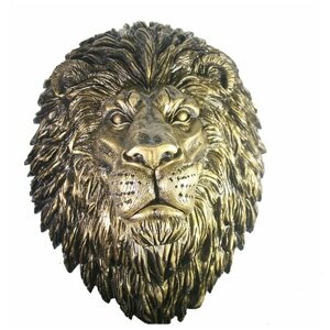 Фигура декоративная навесная Голова льва (цвет бронза) 24*33*42 см KSMR-713745/F676
