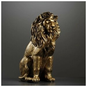 Фигура 'Лев сидящий' золото, 40х25х56см