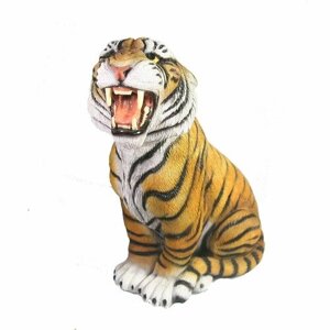Фигура садовая Тигр Амур (рыжий) H 29 см (полистоун)