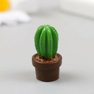 Фигурка для флорариума полистоун "Маленький кактус в горшке" 3,1 см