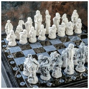 Фигуры шахматные 'Русские сказки' комплект 32штх11см, доска